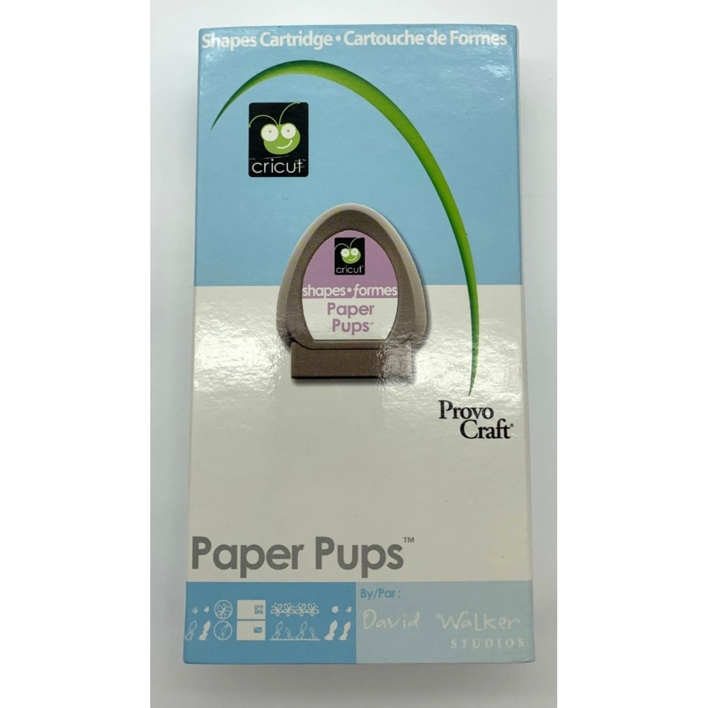 Cricut‎ Paper Pups Shapes Cartridge by David Walker – Complete w/ Box & Handbook